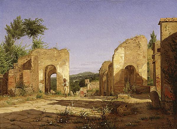 Christen Kobke Gateway in the Via Sepulcralis in Pompeii. Germany oil painting art